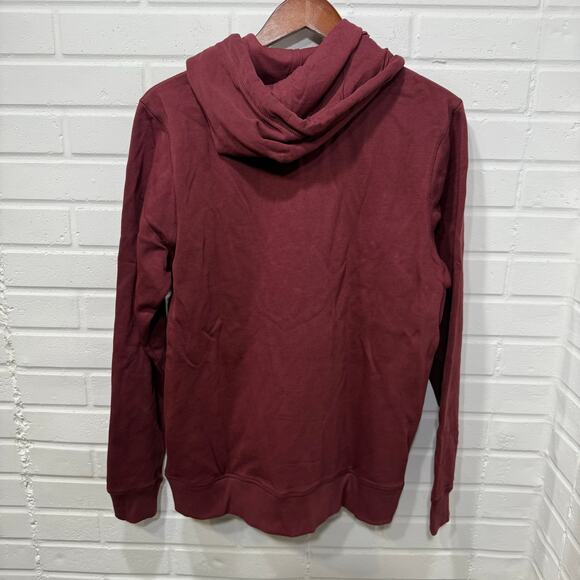 Pact NWT One For All Unisex Hoodie Sweatshirt Raisin Red Sz Small Organic Cotton - Picture 3 of 12